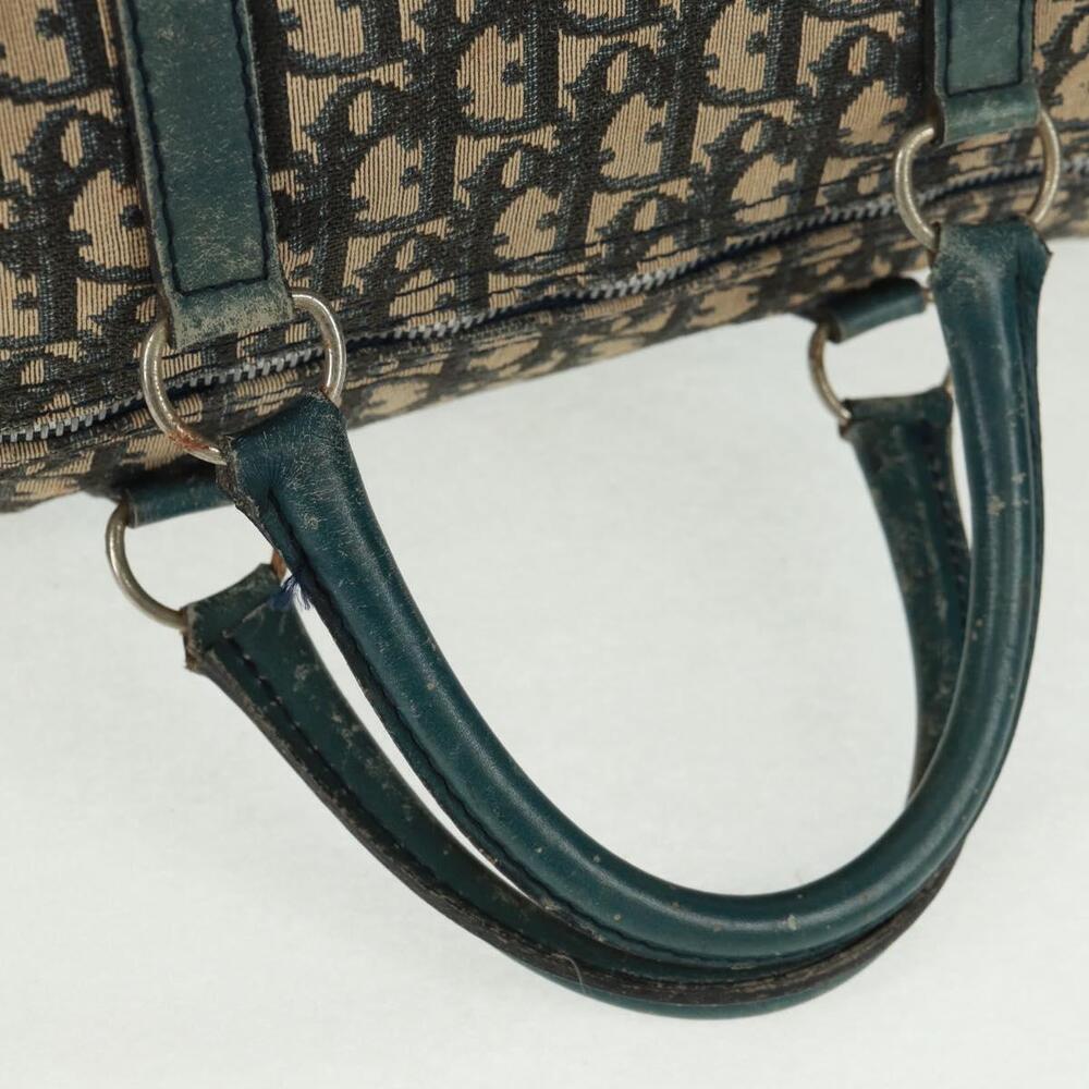 Christian Dior Trotter Canvas Boston Bag Navy Silver Auth 161273 - Picture 9 of 16